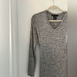 Grey body hugging dress